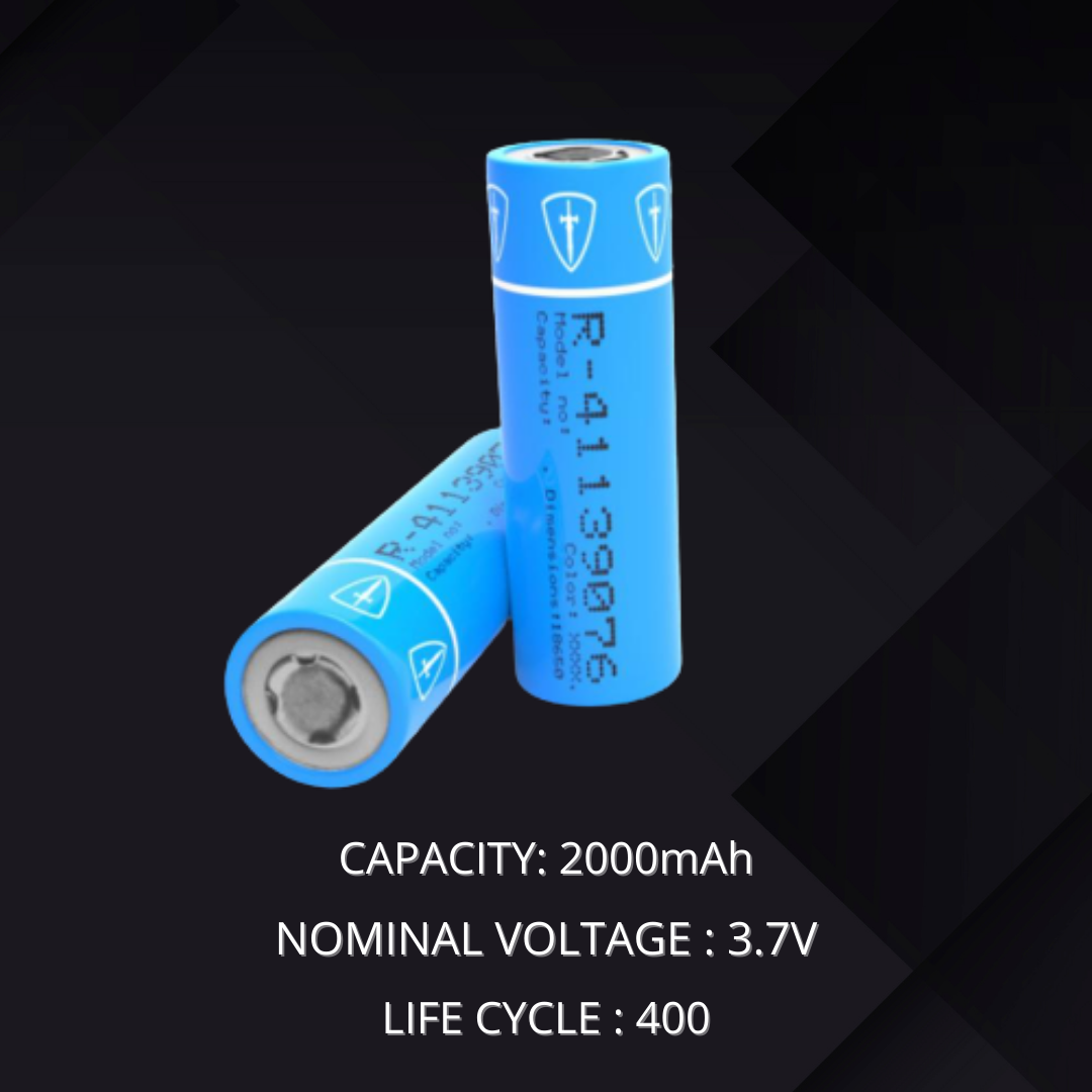 Tiitan 2000mAh 18650 3.7V 1C Cylindrical Lithium Ion Cell – Tiitan